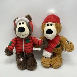 KONG Wild Knots Plush Bears Lot of 2 Dog Toy Set Soft Durable Chew Toys for Dogs